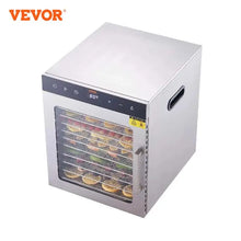 Load image into Gallery viewer, VEVOR 10 Trays Food Dehydrator Stainless Steel Machine 800W/1000W Household Vegetables Fruit Dryer with Digital Timer for Home
