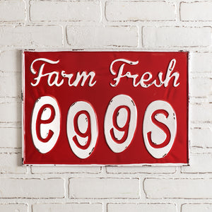 Farm Fresh Eggs Metal Wall Sign