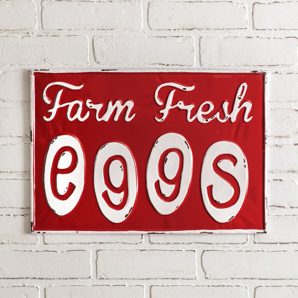 Farm Fresh Eggs Metal Wall Sign