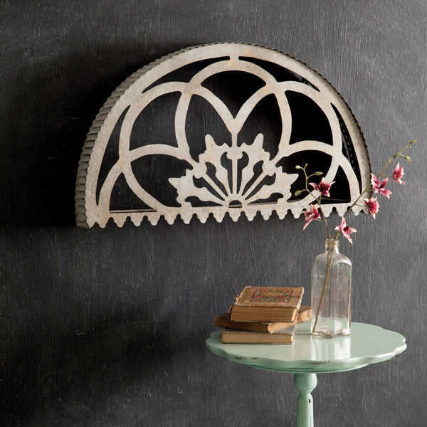 Arched Metal Cutout Door Topper