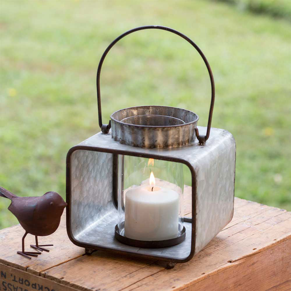 Small Jonah Candle Lantern with Glass