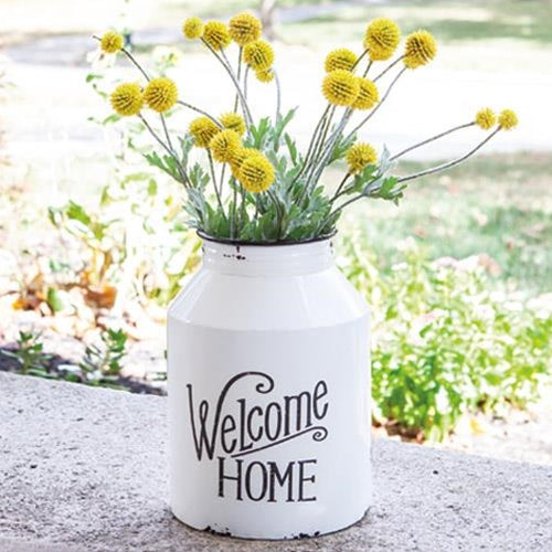 Welcome Home Metal Wall Milk Can
